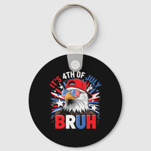 Bruh 4th Of July Boys Kids Fourth Of July Ld Eagle Key Ring