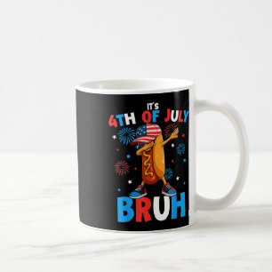 Bruh 4th Of July Funny Hotdog Fourth Of July Boys Coffee Mug