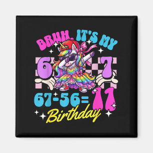 Bruh 67-5611 11th Birthday Unicorn Cool Girl Kid Magnet