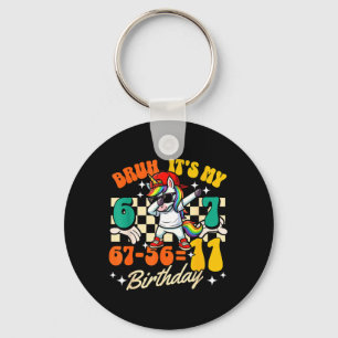 Bruh 67-5711 11th Birthday Dabbing Unicorn Cool Key Ring