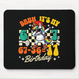 Bruh 67-5711 11th Birthday Dabbing Unicorn Cool Mouse Pad
