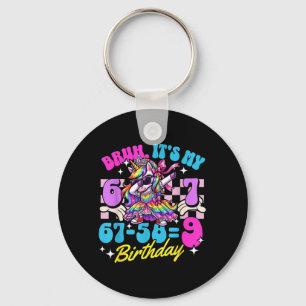 Bruh 67-589 9th Birthday Princess Unicorn Girl Kid Key Ring