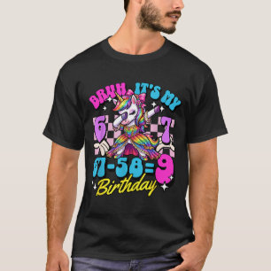 Bruh 67-589 9th Birthday Unicorn Dabbing Girl Kid T-Shirt