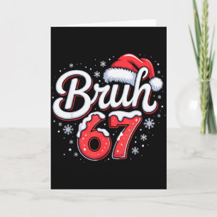 Bruh 67 Boys Christmas Pajamas Teens Boys Kids Xma Card