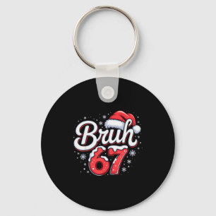 Bruh 67 Boys Christmas Pajamas Teens Boys Kids Xma Key Ring