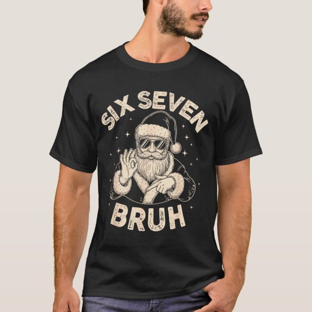 Bruh 67 Christmas Santa Six Seven 6 7 Boys Christm T-Shirt (Front)