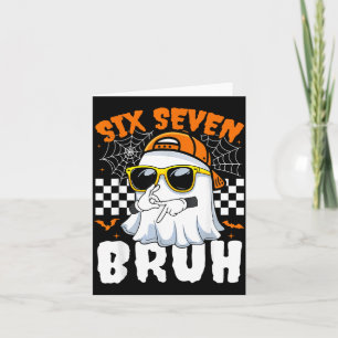 Bruh 67 Halloween Funny Six Seven Meme Brainrot Card