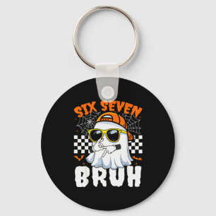 Bruh 67 Halloween Funny Six Seven Meme Brainrot Gh Key Ring