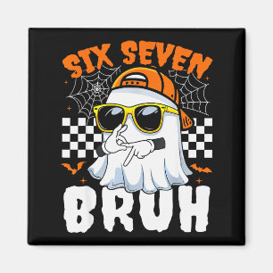 Bruh 67 Halloween Funny Six Seven Meme Brainrot Gh Magnet