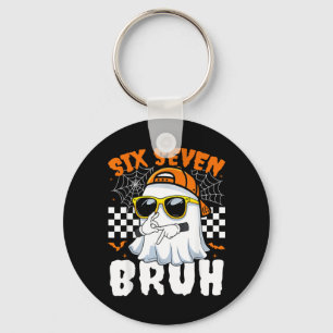 Bruh 67 Halloween Funny Six Seven Meme Brainrot Key Ring