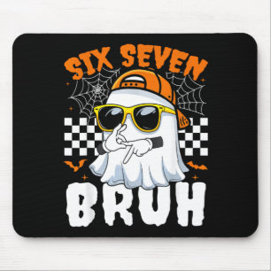 Bruh 67 Halloween Funny Six Seven Meme Brainrot Mouse Pad