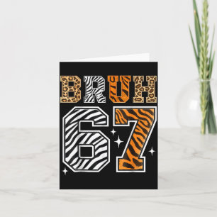 Bruh 67 Meme Safari Animals Wildlife Zookeeper Boy Card