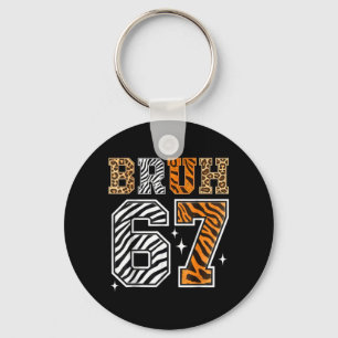 Bruh 67 Meme Safari Animals Wildlife Zookeeper Boy Key Ring