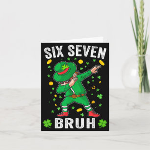 Bruh 67 meme st patrick's day six seven kids men card