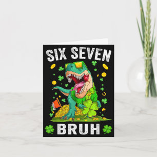 Bruh 67 meme st patrick's day six seven kids men card