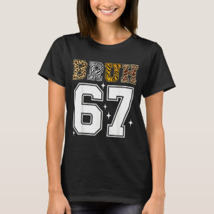 Bruh 67 meme tee six seven kids boys animal print
