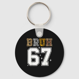 Bruh 67 meme tee six seven kids boys animal print  key ring