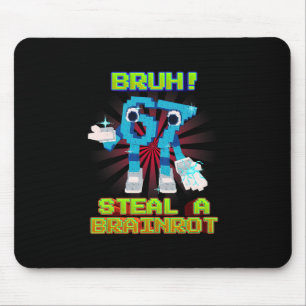 Bruh 67 Six Seven 6-7 Funny Brainrot Meme For Kids Mouse Pad