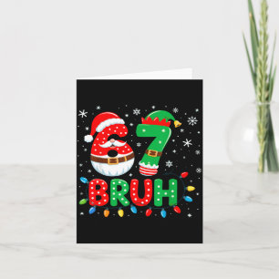 Bruh 67 Six Seven 6 7 Meme Christmas  Card