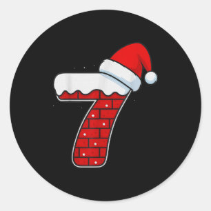Bruh 67 Six Seven 6 7 Meme Christmas Funny Classic Round Sticker