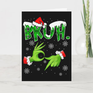 Bruh 67 Six Seven 6 7 Meme Christmas Funny Gen Alp Card