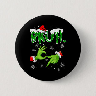 Bruh 67 Six Seven 6 7 Meme Christmas Funny Gen Alp Cm Round Badge