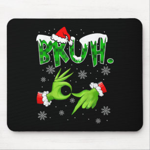 Bruh 67 Six Seven 6 7 Meme Christmas Funny Gen Alp Mouse Pad