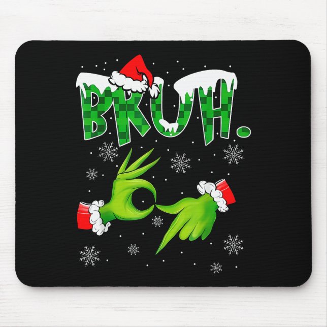 Bruh 67 Six Seven 6 7 Meme Christmas Funny Gen Alp Mouse Pad (Front)