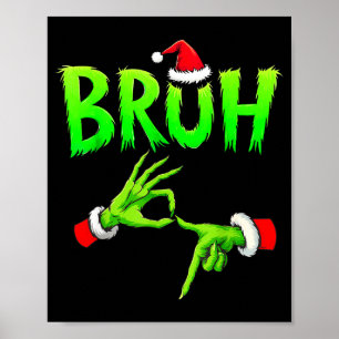 Bruh 67 Six Seven 6 7 Meme Christmas Funny Gen Alp Poster