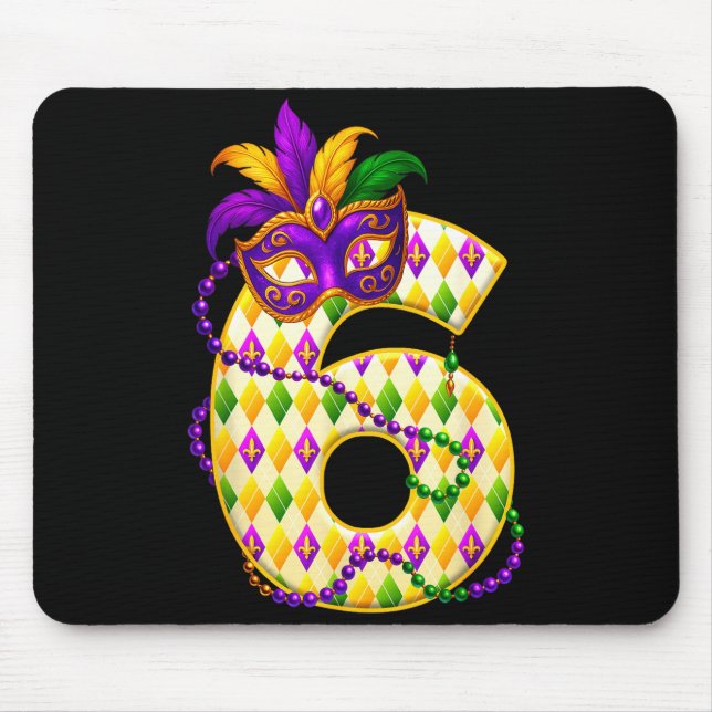 Bruh 67 Six Seven 6 7 Meme Funny Mardi Gras Kids M Mouse Pad (Front)