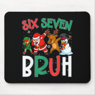 Bruh 67 Six Seven 6 7 Meme Gen Alpha Christmas Gen Mouse Pad