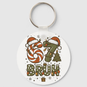 Bruh 67 Six Seven 6 7 Retro Christmas Funny Boy Gi Key Ring