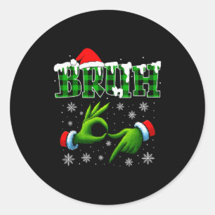 Bruh 67 Six Seven 6 7 Shirts Funny Meme Christmas Classic Round Sticker