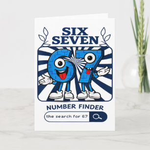 Bruh 67 Six Seven 6-7 Talian Brainrot Meme For Kid Card