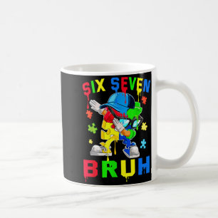Bruh 67 six seven puzzle dabbing autism awareness coffee mug