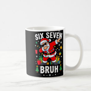 Bruh 67 Six Seven Santa Dabbing Christmas Coffee Mug
