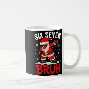 Bruh 67 Six Seven Santa Dabbing Christmas Meme Boy Coffee Mug