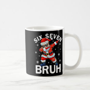 Bruh 67 Six Seven Santa Dabbing Christmas Meme Boy Coffee Mug