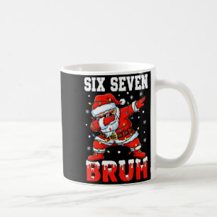 Bruh 67 Six Seven Santa Dabbing Christmas Men Boys Coffee Mug