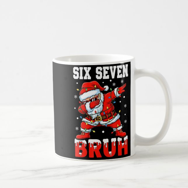 Bruh 67 Six Seven Santa Dabbing Christmas Men Boys Coffee Mug (Right)