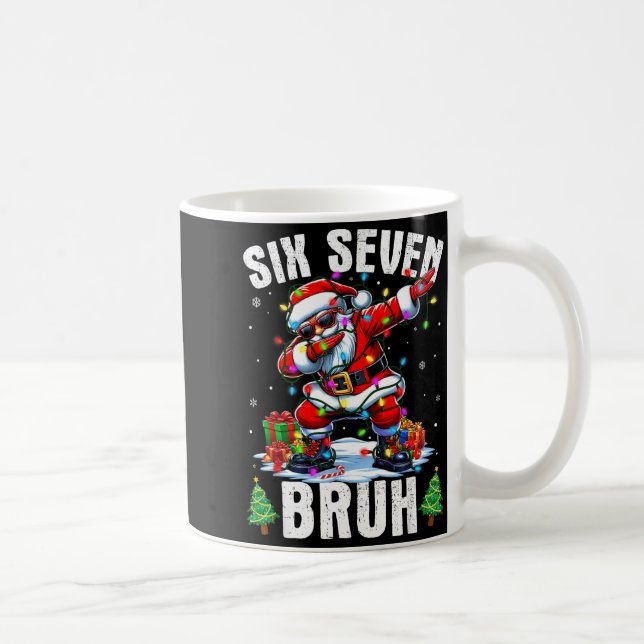 Bruh 67 Six Seven Santa Dabbing Christmas Shirts B Coffee Mug (Right)