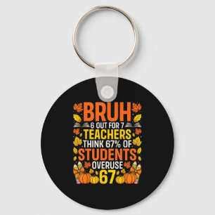 Bruh 6 Out Of 7 Teachers Think 67% Of Students Ove Key Ring