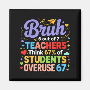 Bruh 6 Out Of 7 Teachers Think 67% Of Students Ove Magnet