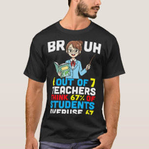 Bruh 6 Out Of 7 Teachers Think 67 Percent Students T-Shirt