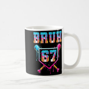 Bruh Baseball Ice Cream Drip Number 67 Player 67th Coffee Mug