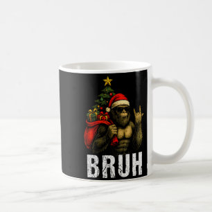 Bruh Bigfoot Christmas Funny Christmas Tree Xmas S Coffee Mug