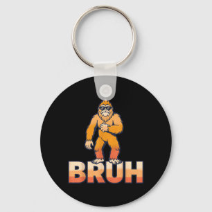 Bruh Bigfoot Funny Sasquatch Meme Key Ring