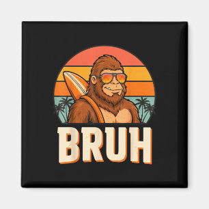 Bruh bigfoot meme graphic boys men funny sasquatch magnet
