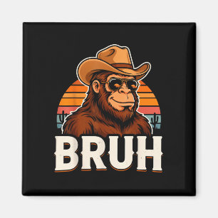 Bruh bigfoot meme graphic boys men funny sasquatch magnet
