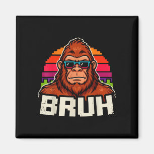 Bruh bigfoot meme graphic boys men funny sasquatch magnet